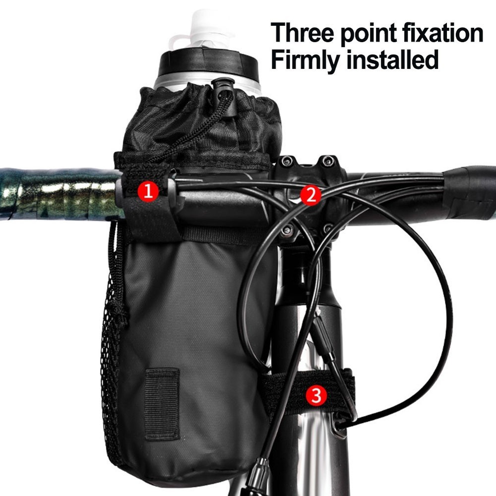 Quick Access and Secure Storage with Drawstring Bike Handlebar Stem Bag