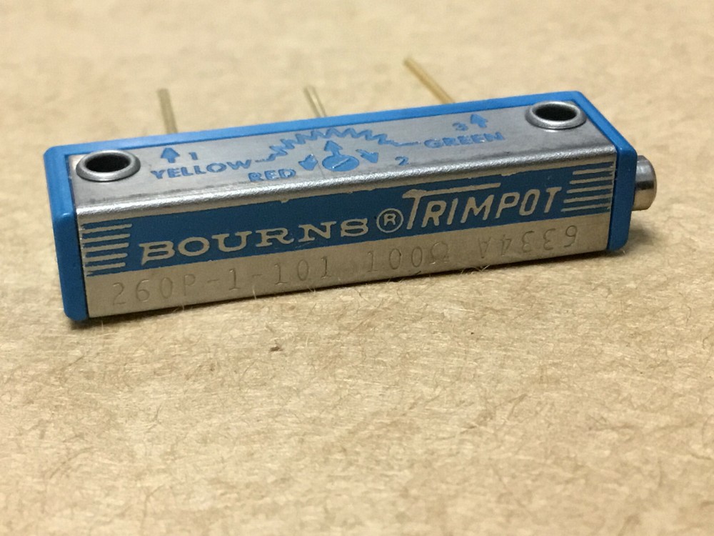 (1 PC)  BOURNS  260P1-101  Wirewound Variable 100 OHM Resistor Trimmer