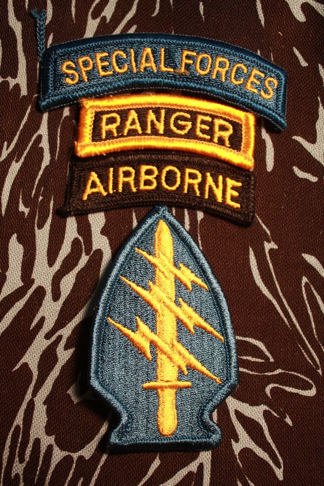 SPECIAL FORCES Ranger Airborne tabs shoulder patch parachute triplecanopy Decal
