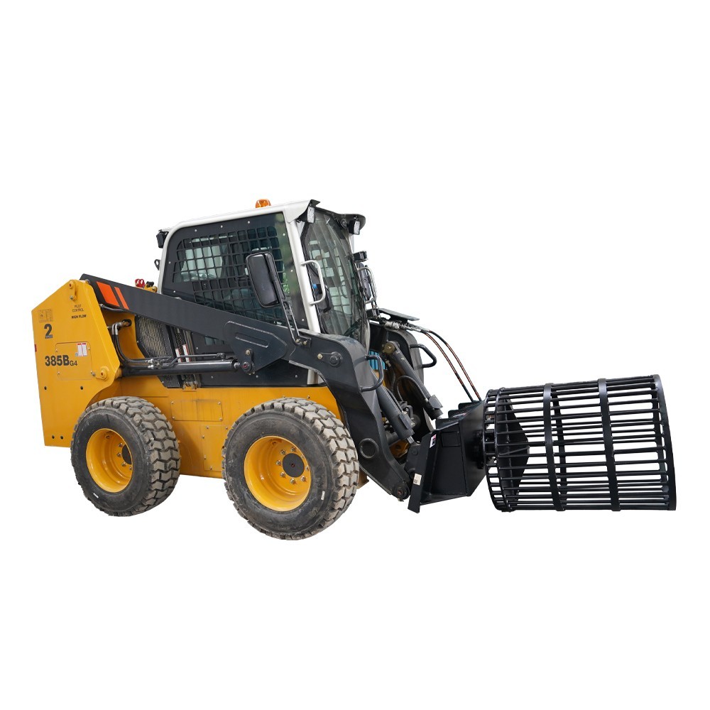 Rotary Skid Steer Rock Picker - Attachment 36" Diameter Drum Model,64" Barrel D