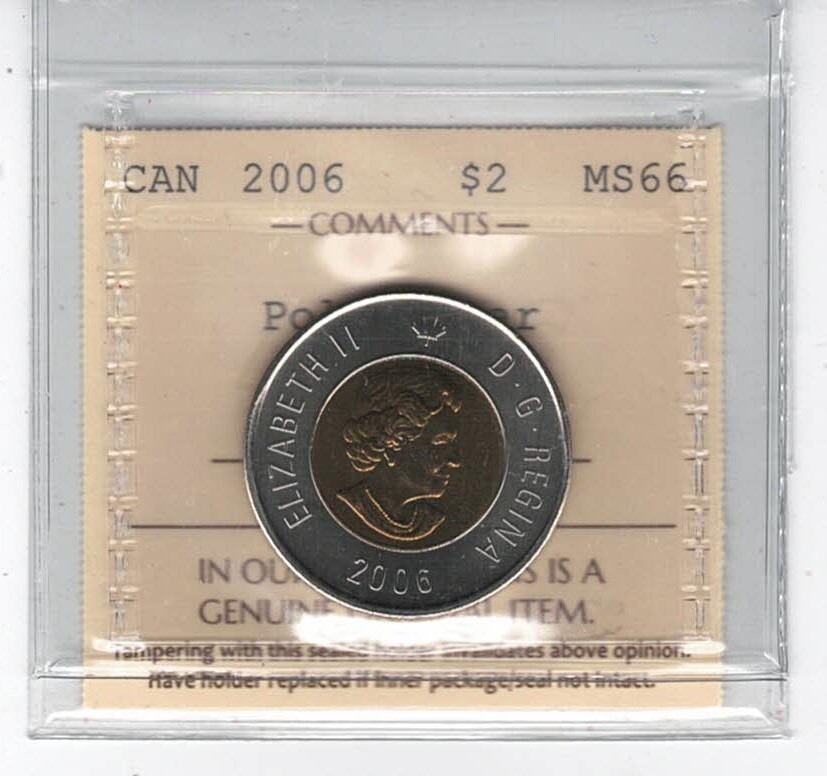 2006 Canada 2$ - ICCS MS66 - XGY 548