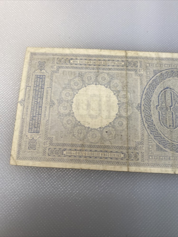 1918 italy 10 lire high grade note