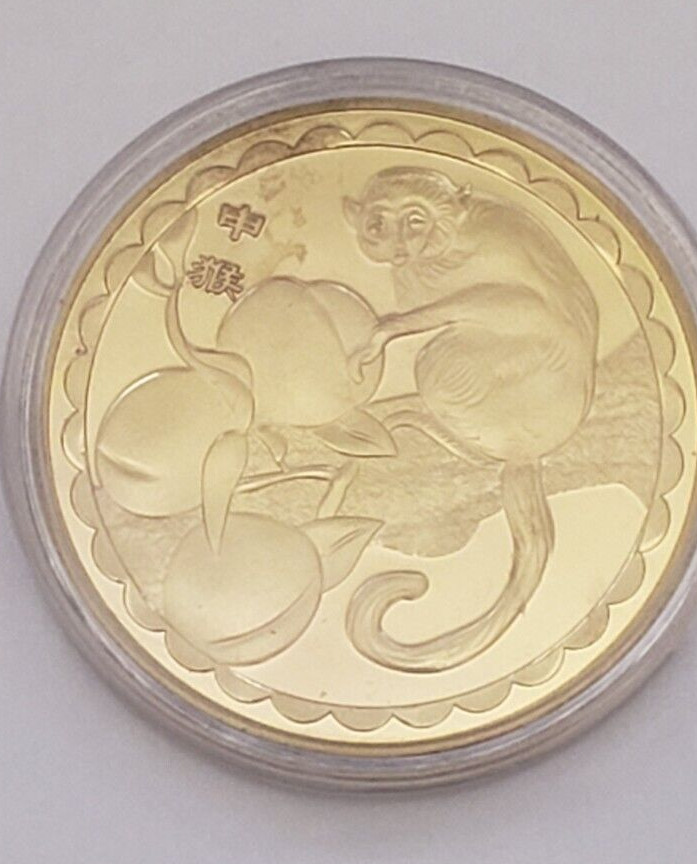 Monkey With 3 Peaches 1 oz Proof Coin 3325aaa