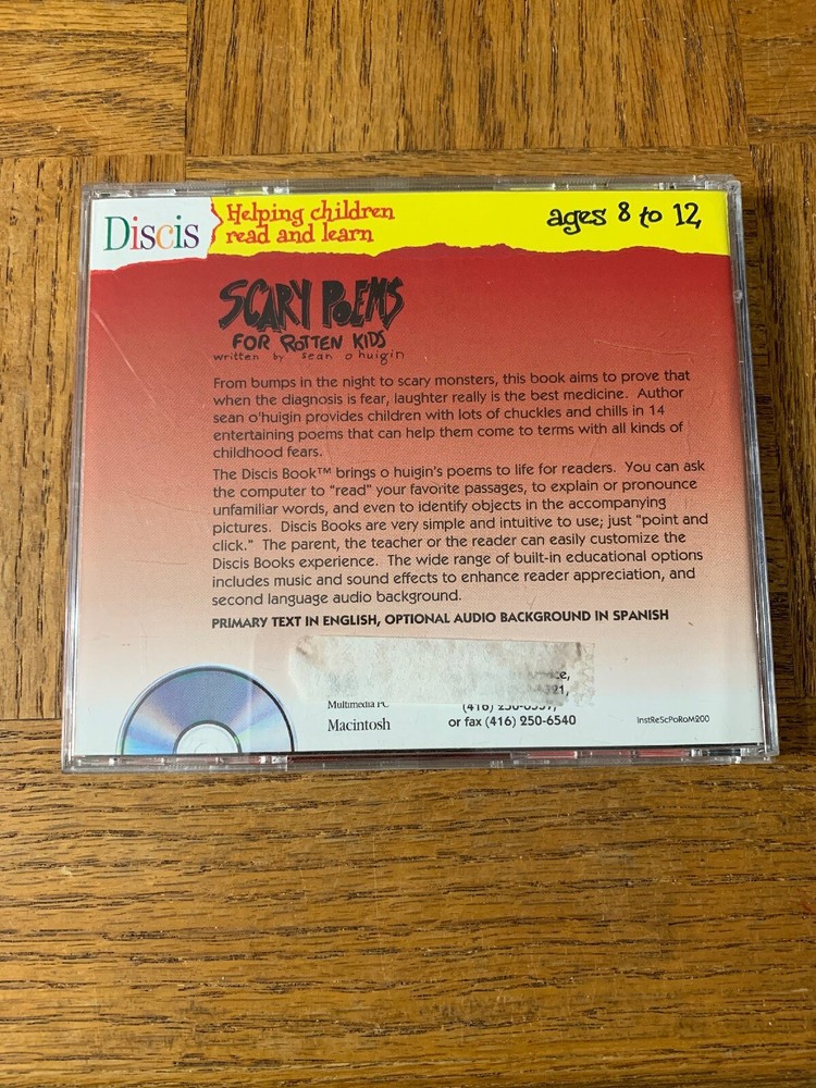 Scary Poems For Rotten Kids PC Cd