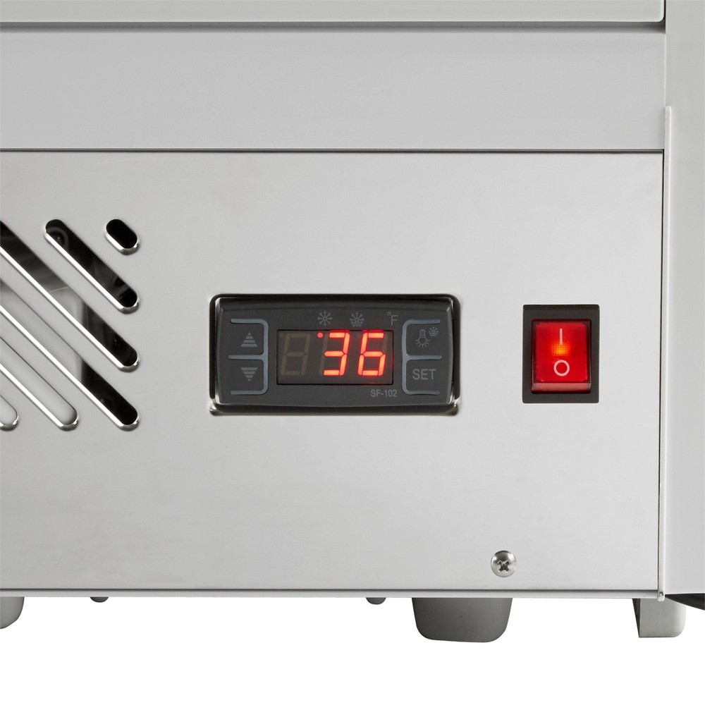 34 1/2" White Refrigerated Countertop Bakery Display Case with LED Lighting