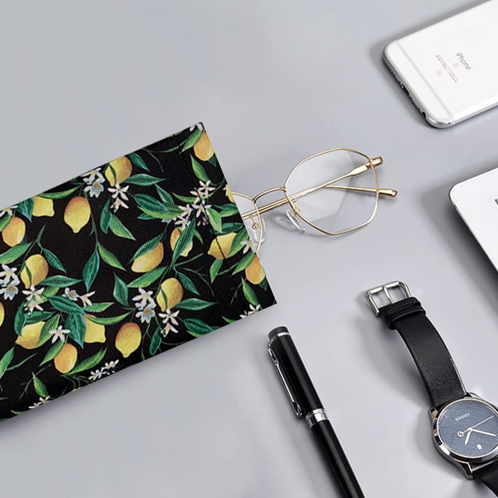 Eyeglasses Pouch Soft Leather Glasses Case 3 Pack
