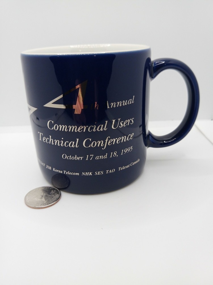 Large Satellite Tech Conference Mug Cup Lockheed Martin Astro Space