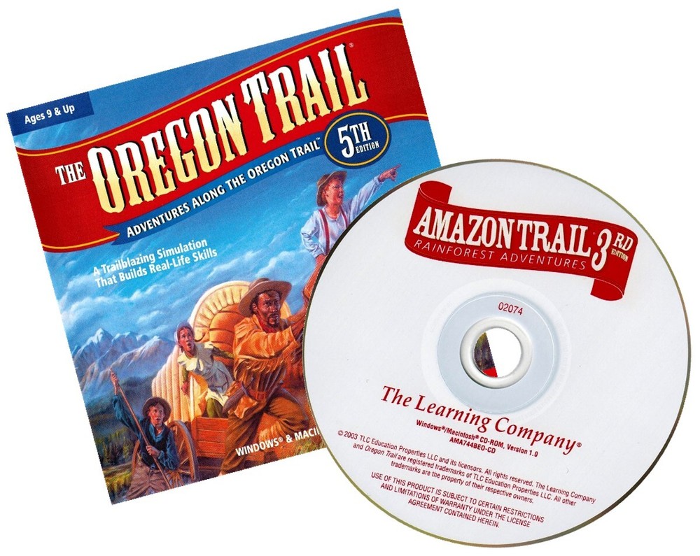 Oregon Trail 5th Edition + Amazon Trail 3rd PC Windows Software Lot 2 Titles