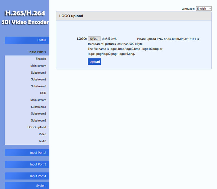 4K H.265 H.264 4 Input SDI to IP / LAN Video Encoder SRT Live Stream Broadcast