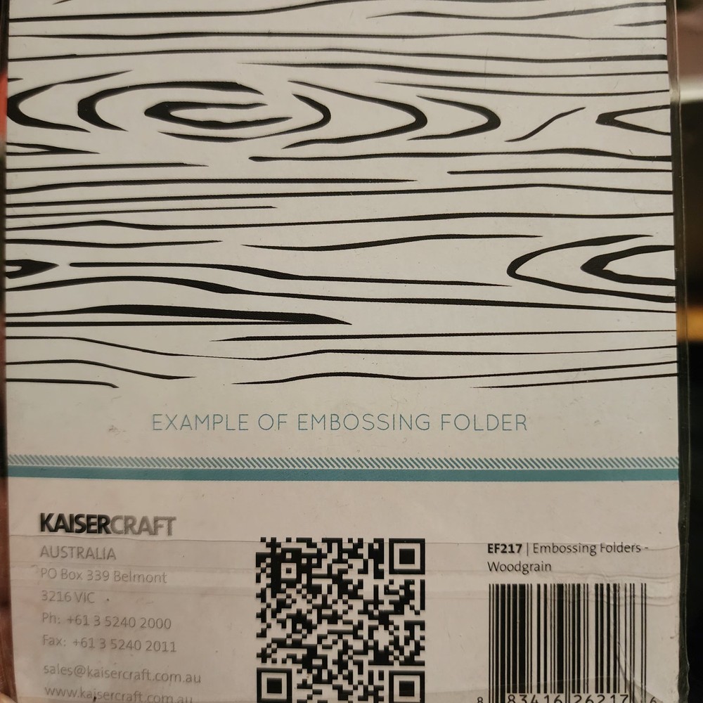 KaiserCraft Woodgrain Embossing Folder 4x6