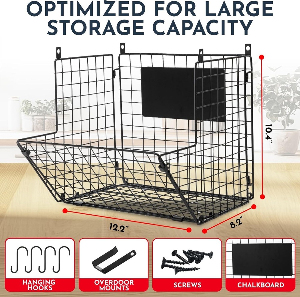 Multifunctional Wall Hanging 3-Tier Baskets - Durable Kitchen Storage Solution