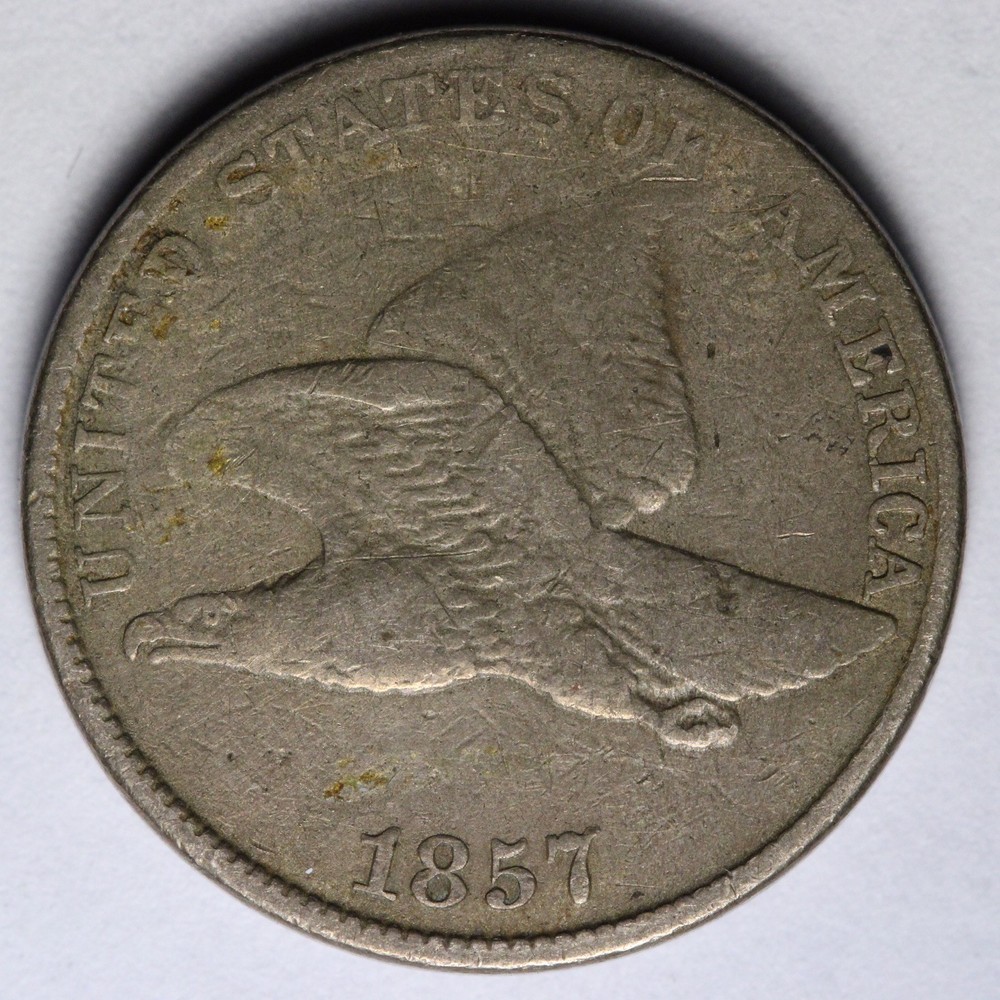 1857 Flying Eagle Cent Penny VF E185 TRSA