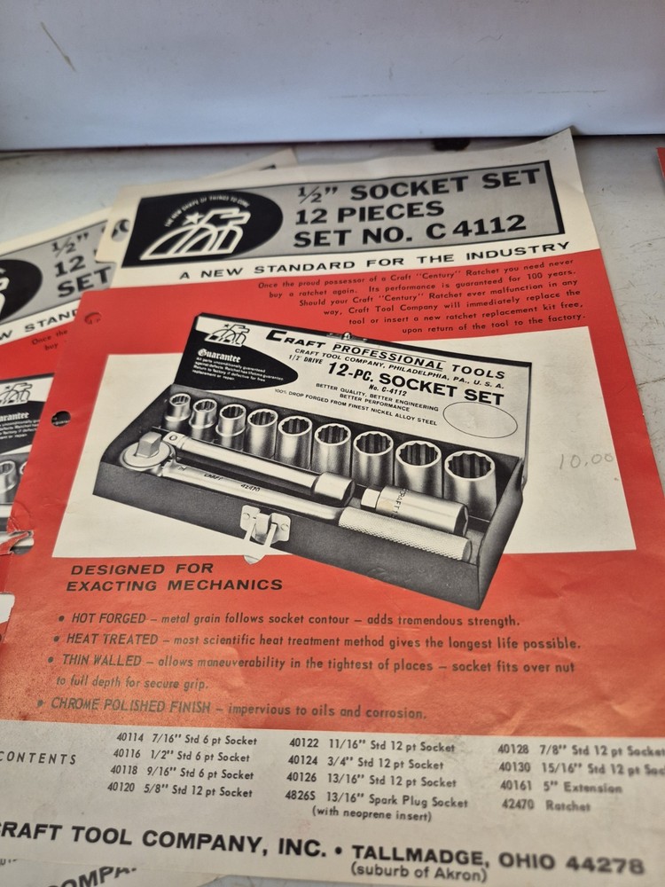 Craft Tool Company Catalog Inserts