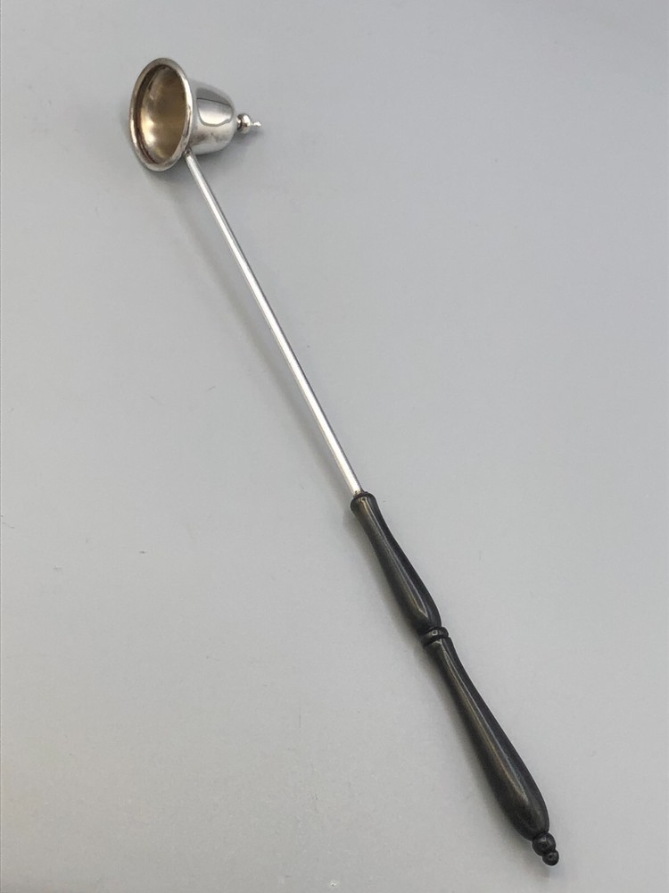 Gorham Sterling Silver and Wood handle Candle Snuffer 9.75"