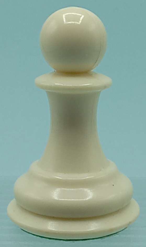 Weighted Plastic Chess Piece White Pawn 2.25" Replacement Green Felt Bottom