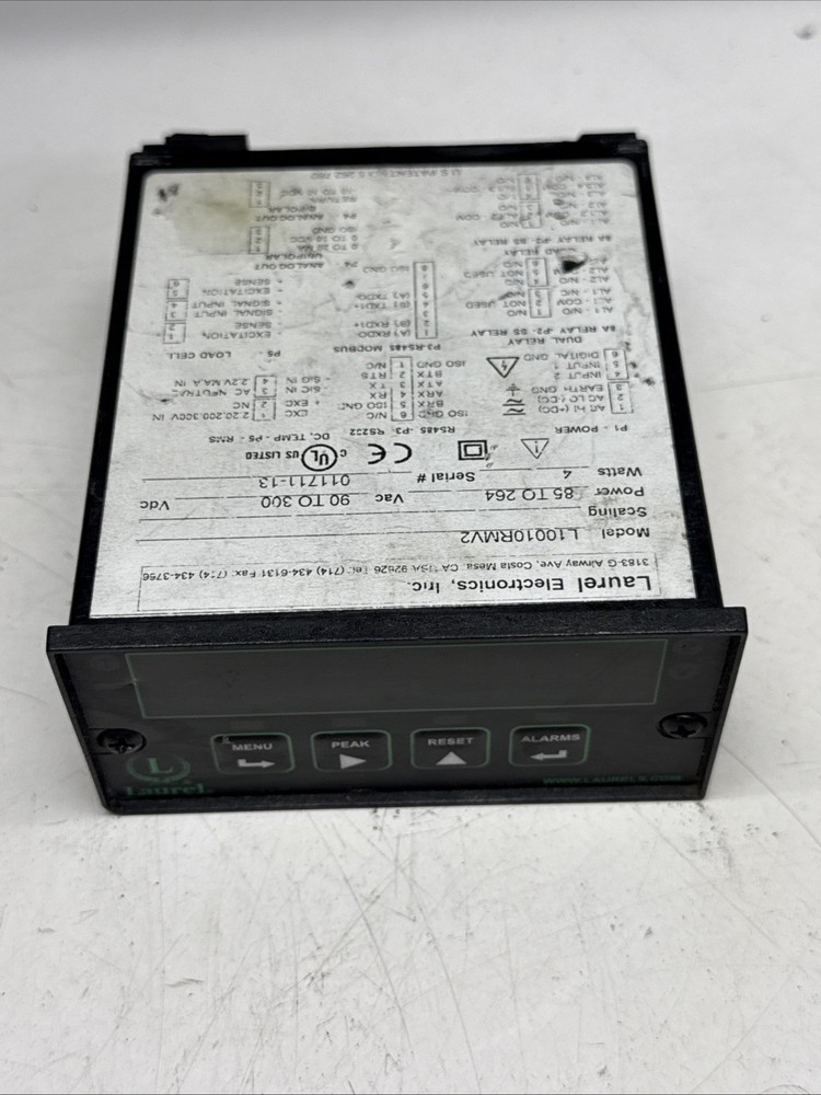 LAUREL ELECTRONICS L10010RMV2 VOLTMETER