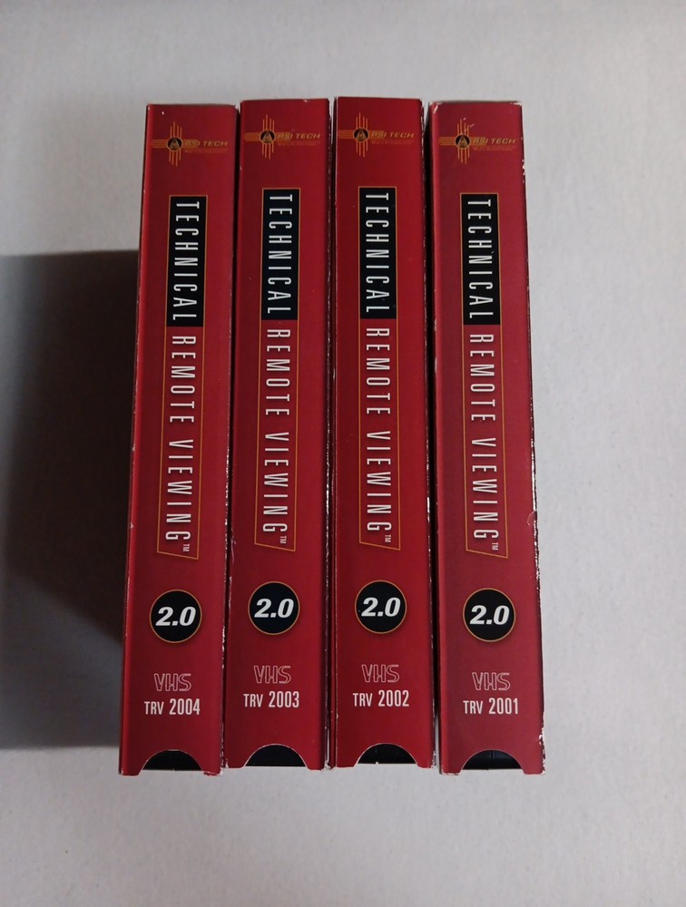 PSI Tech Technical Remote Viewing 4 VHS Tapes Lecture Modules 2.0 2001-2004 Box