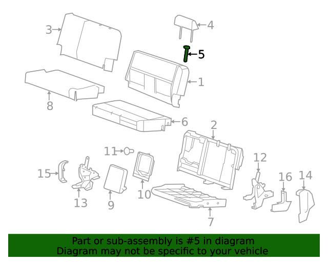 Genuine GM Light Titanium Head Restraint Guide 20912681