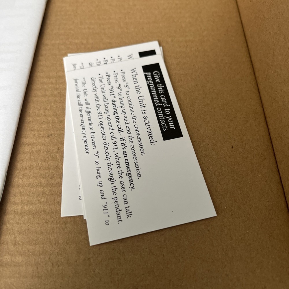 ATS Alert System Personal Emergency Response COMPLETE in Box 2-Way Voice Comm