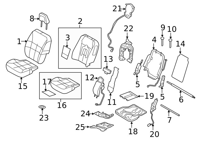 Genuine Ford Head Rest Assembly BA1Z-78611A08-BC