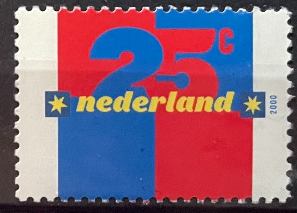 NETHERLANDS 2000 25c numeral MNH