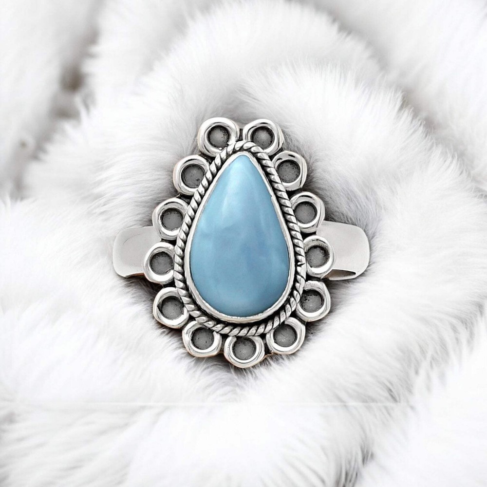 Owyhee Opal Solid 925 Sterling Silver Ring 7.5