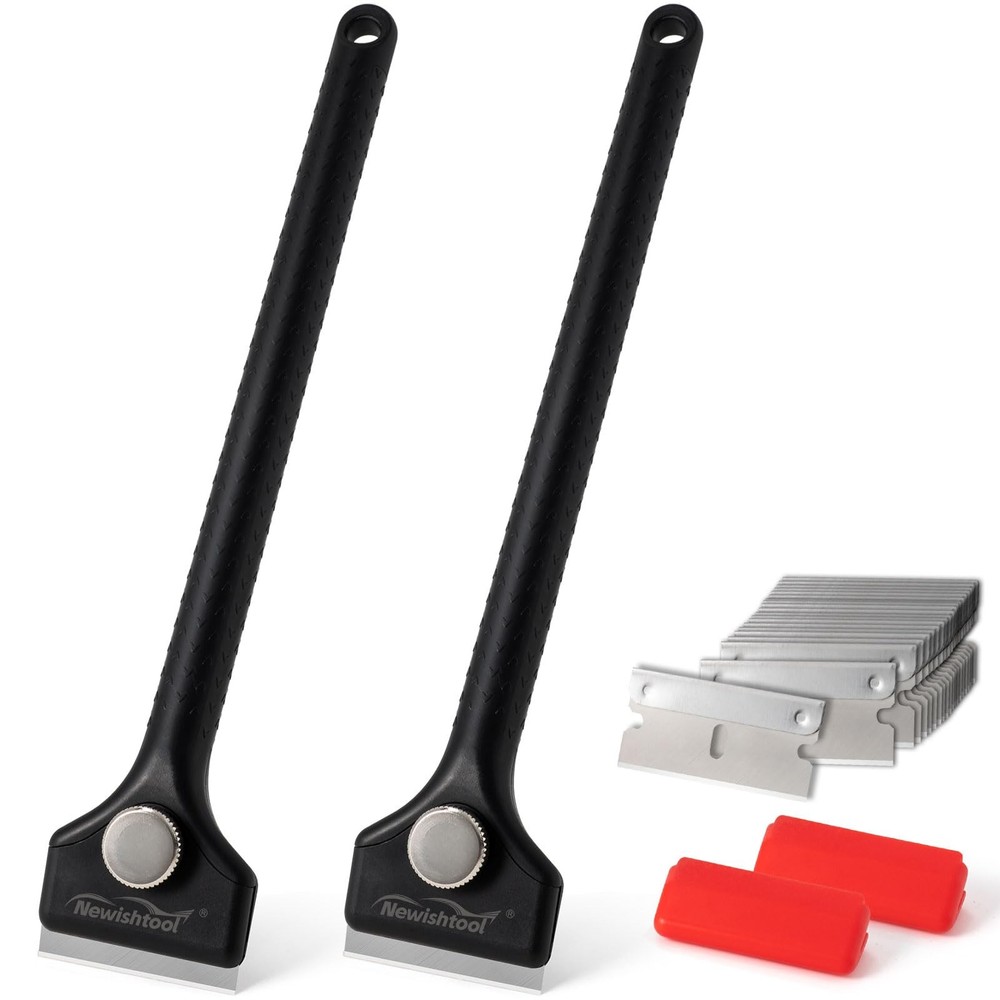 Long Handle Scraper Tool Kit includes 2 Pcs Razor Blade Scraper and 20 PCS 1....