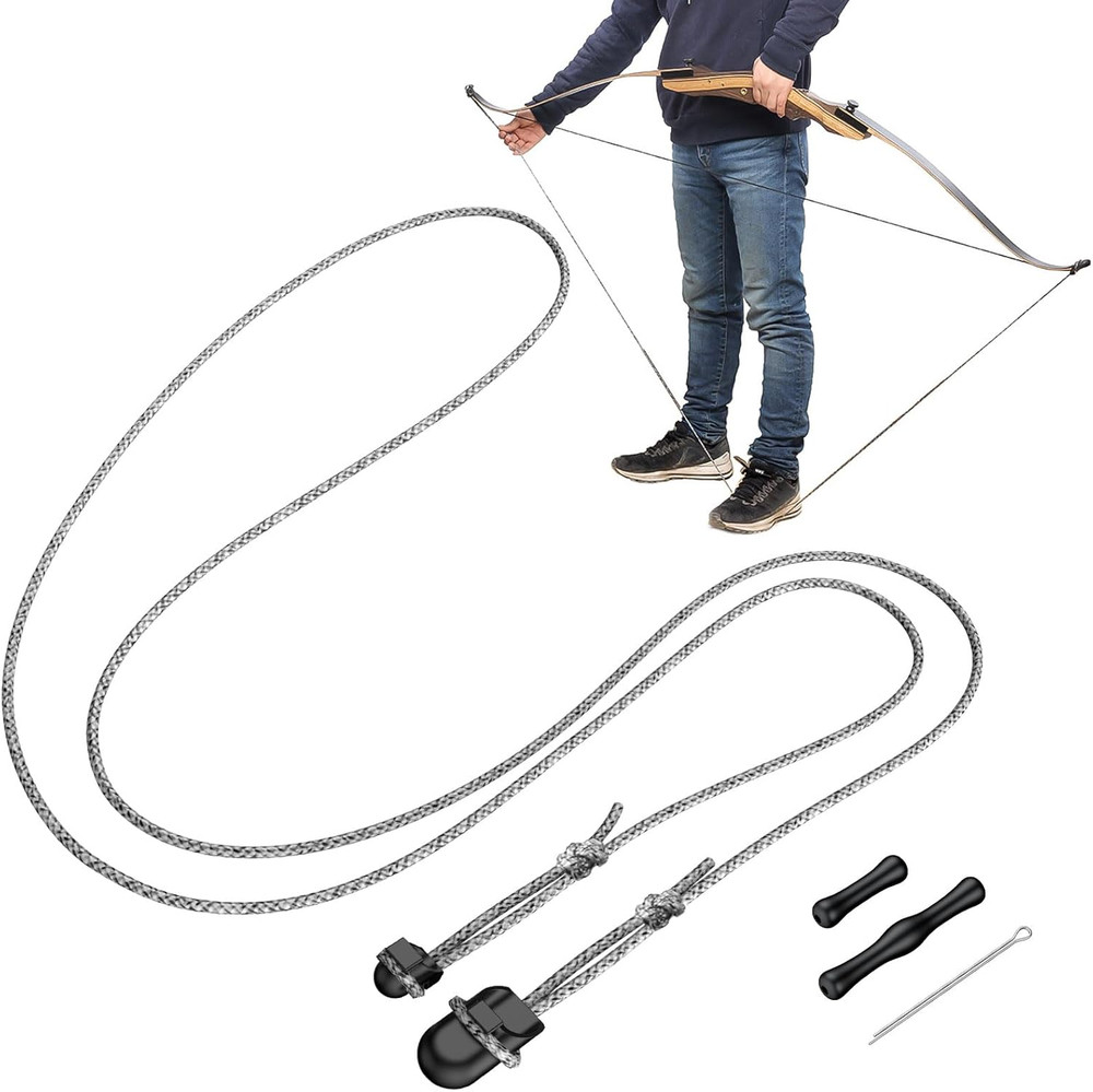 Recurve Bow Stringer Tool, Archery Bow Stringer Tool with Bowstring Finger Guard