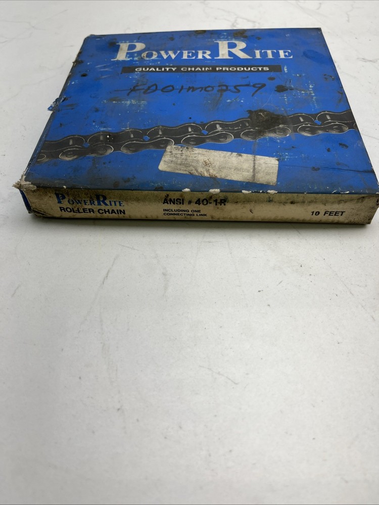 PowerRite 40-1R Roller Chain 10Ft NOS