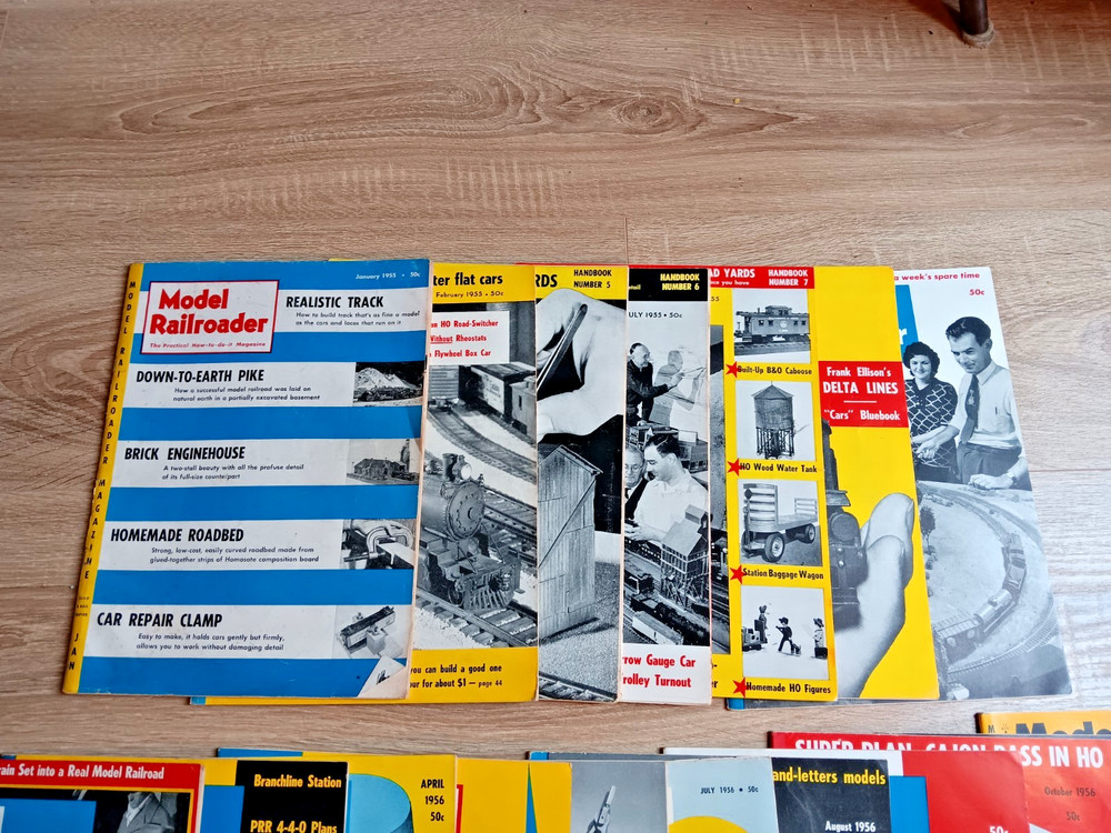 Model Railroader Magazine, 1955 & 1956, 18 Issues