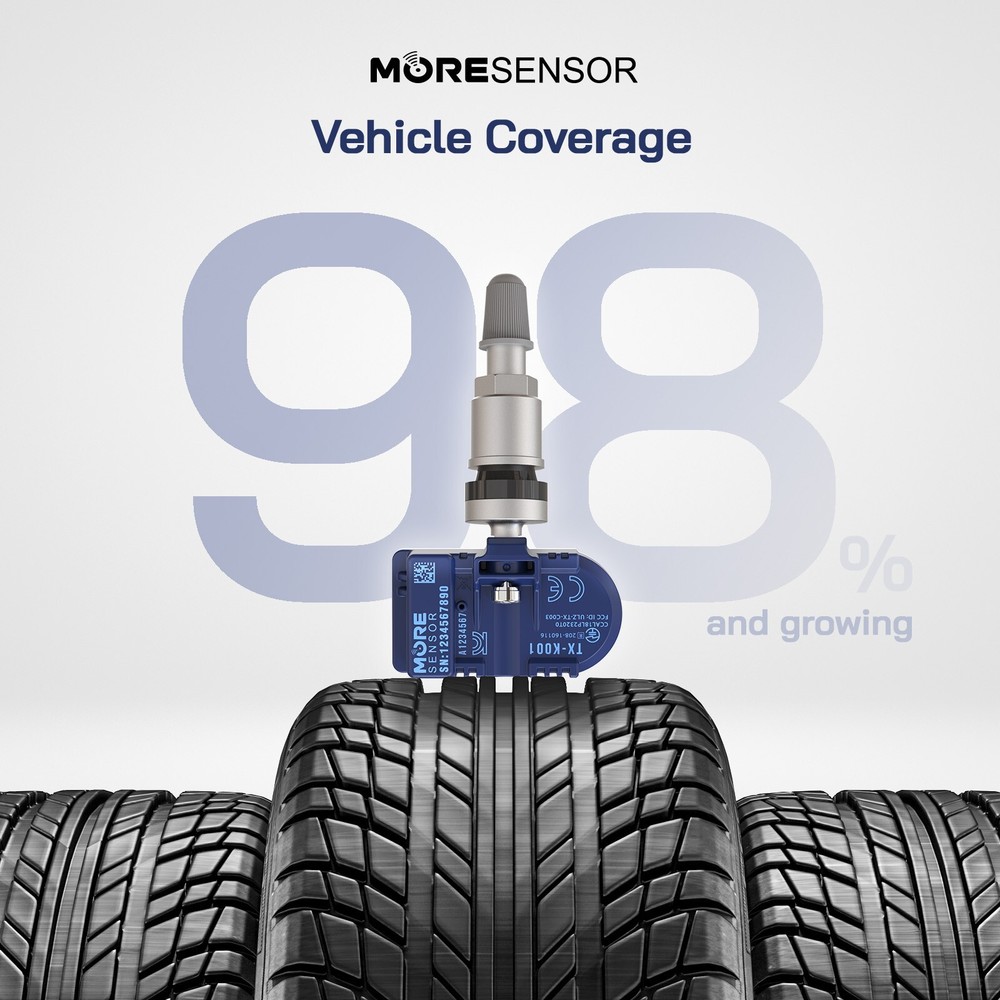 315 + 433 MHz Universal Blank TPMS Tire Pressure Sensor Programmable | 10 Pack