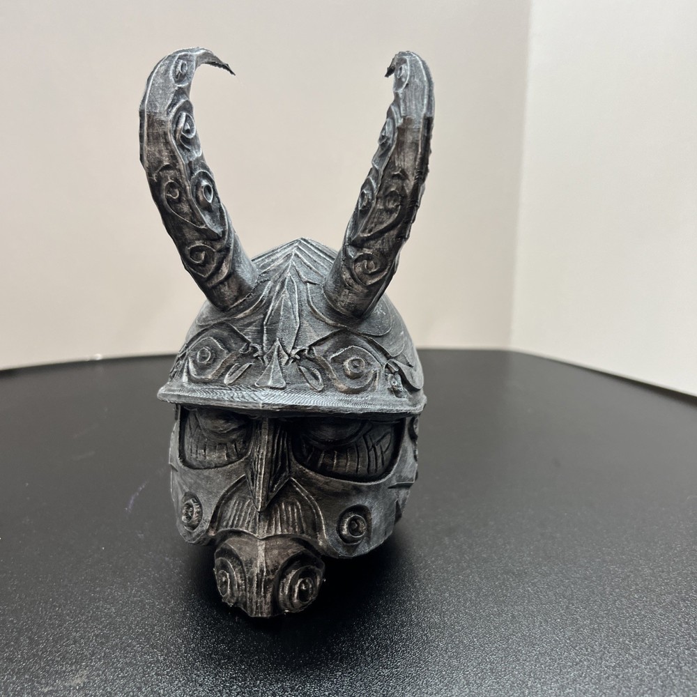 Skyrim Inspired Helmet That Is Hand Painted Silver