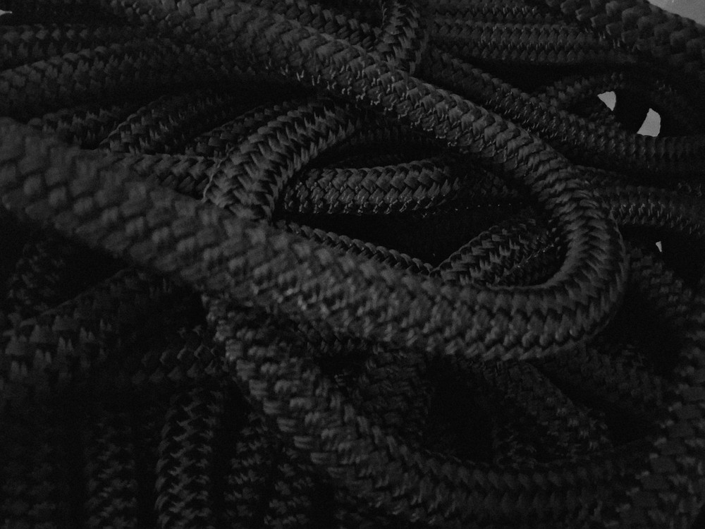 9/16 x 50 ft. Double Braid-Yacht Braid Polyester Rope. Black