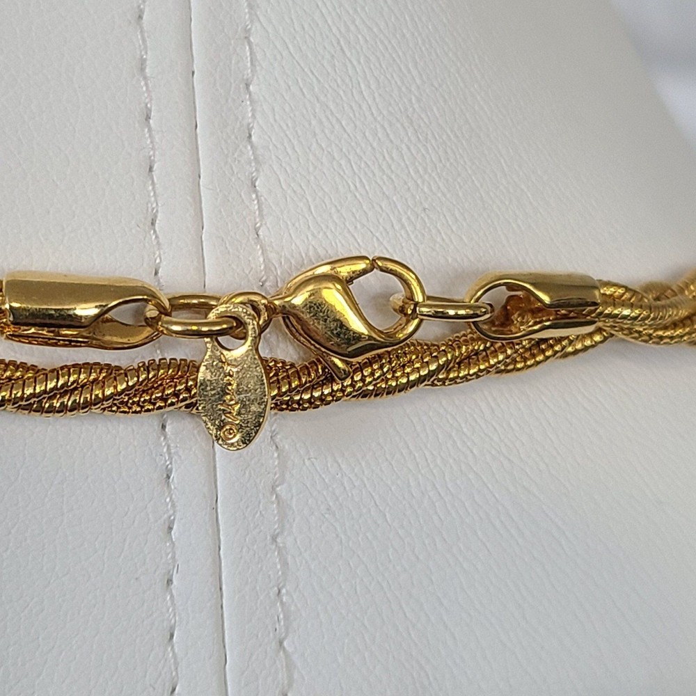 Monet Necklace Gold Tone Rope Wrap Chain Twisted