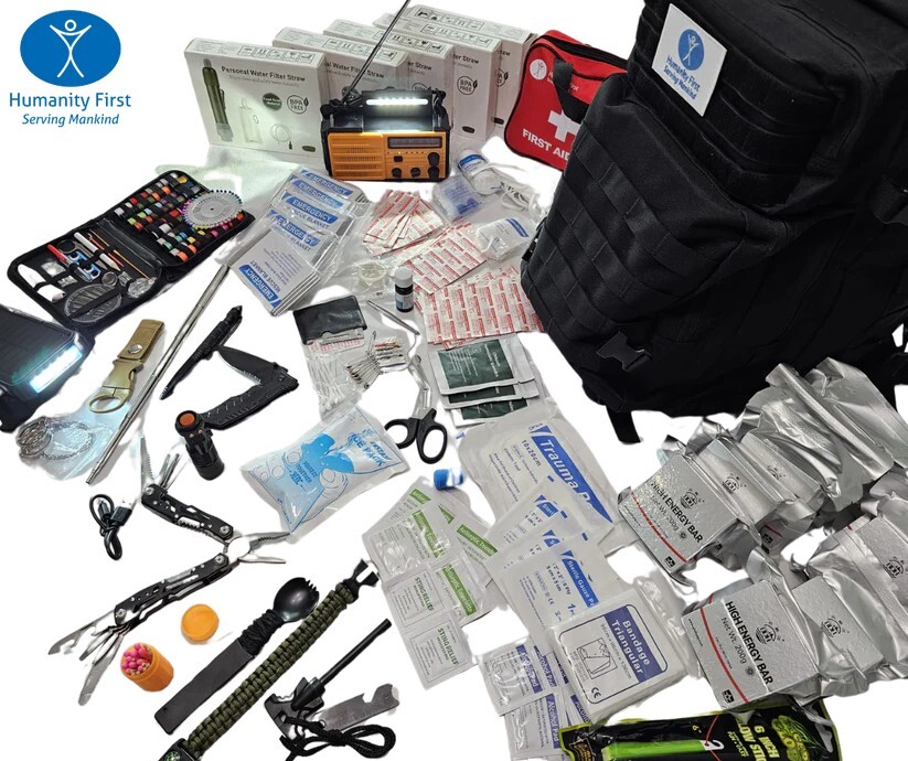 HFUSA Survival Backpack Kit, Emergency Tool Kit, First Aid Kit, Multitools