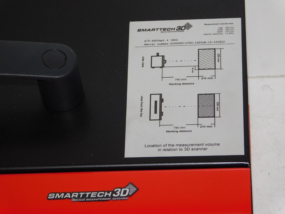 SmartTech3D Universe SP1 3D Scanner Head Unit Optical Measurement System Device