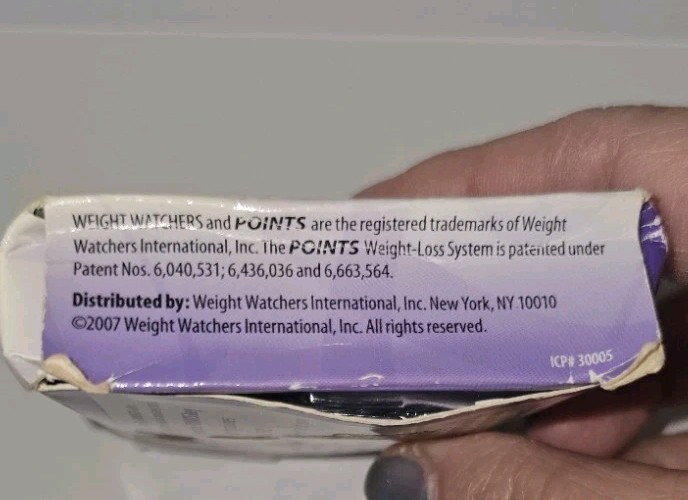 Weight Watchers Points Calculator Daily Tracker Box Manual Tested 2007