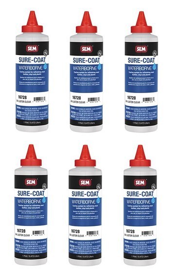 SEM 16728 Sure-Coat Low Luster Clear Leather Vinyl Plastic Interior (6 Pack)