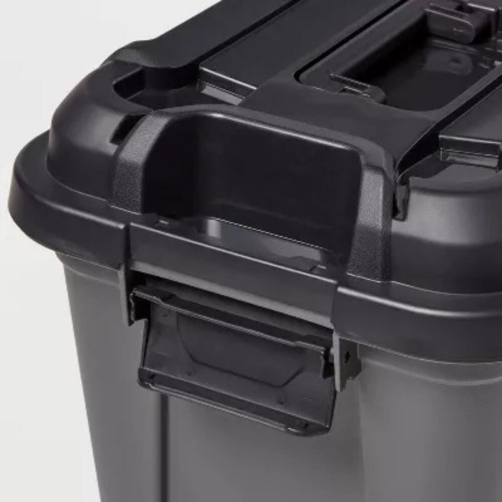 Tool and Hardware Latching Storage Box: Multi-Compartment Tote, 18L Capacity
