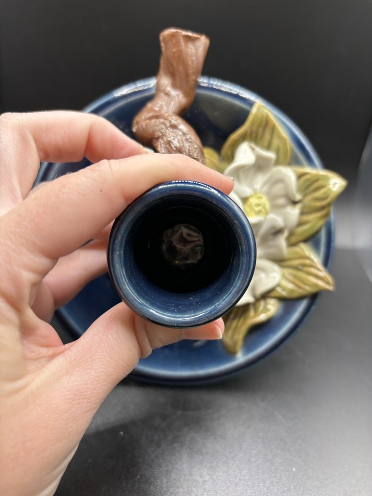 Floral Pottery Candlestick