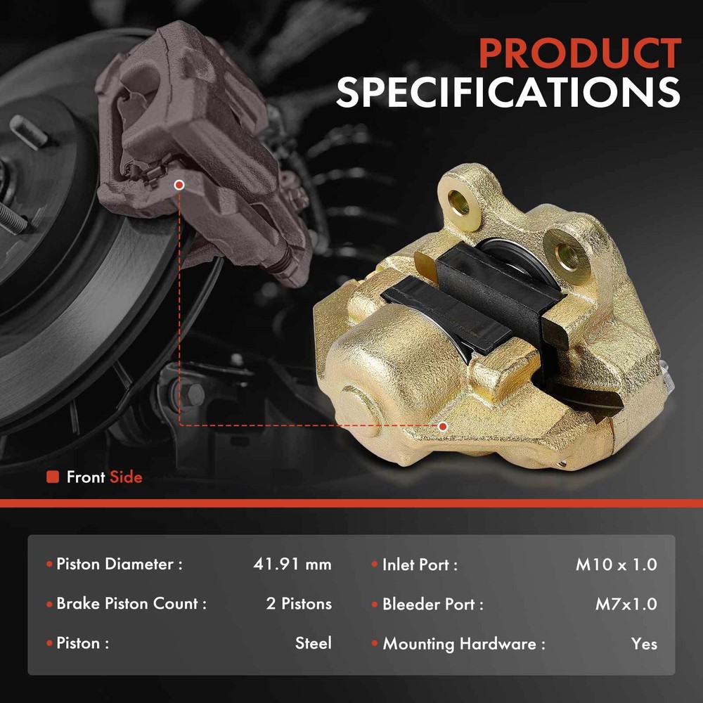 Front Left & Right Brake Caliper for VW Fastback Beetle 67-79 Squareback 66-71