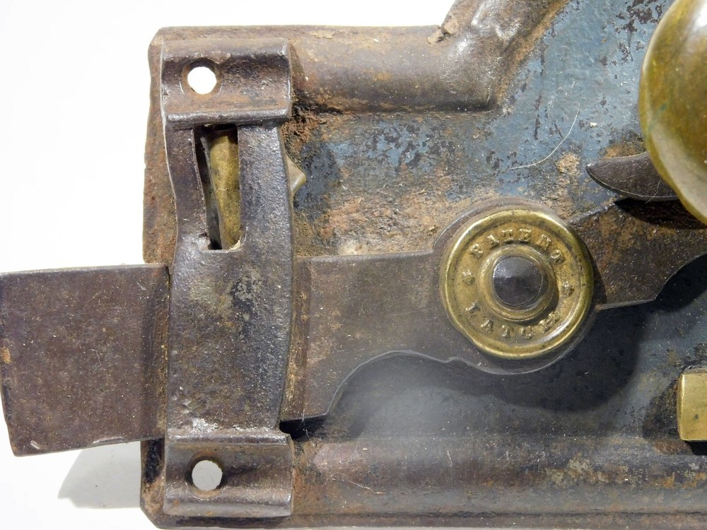 1846 Edwin Cotterill Signed Patented Plate Latch