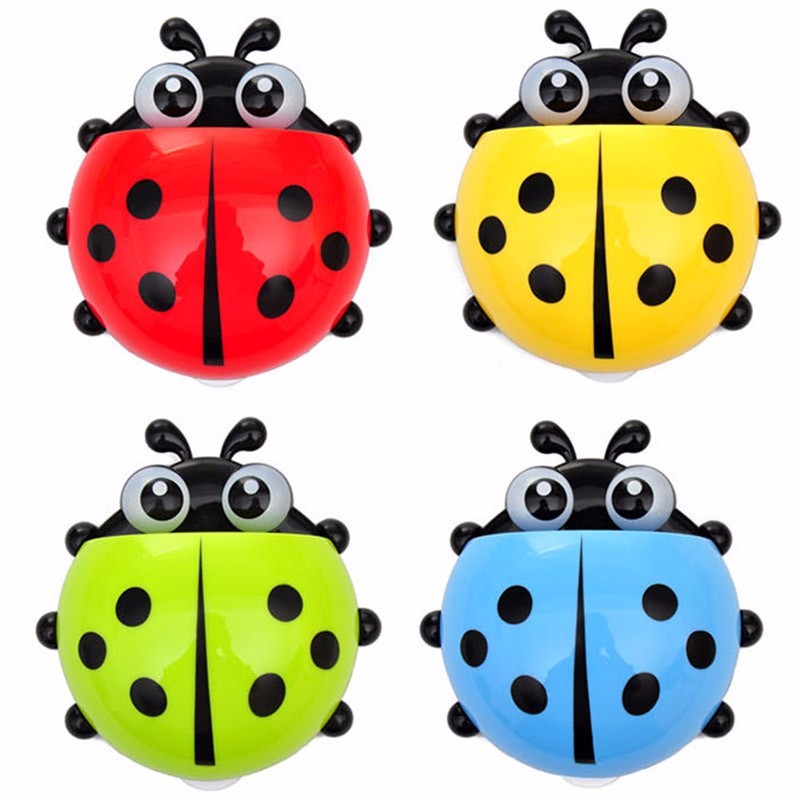 LADYBUG 5.5" Toothbrush / Whatever Caddy for Bath / Mirror Suction Cups included