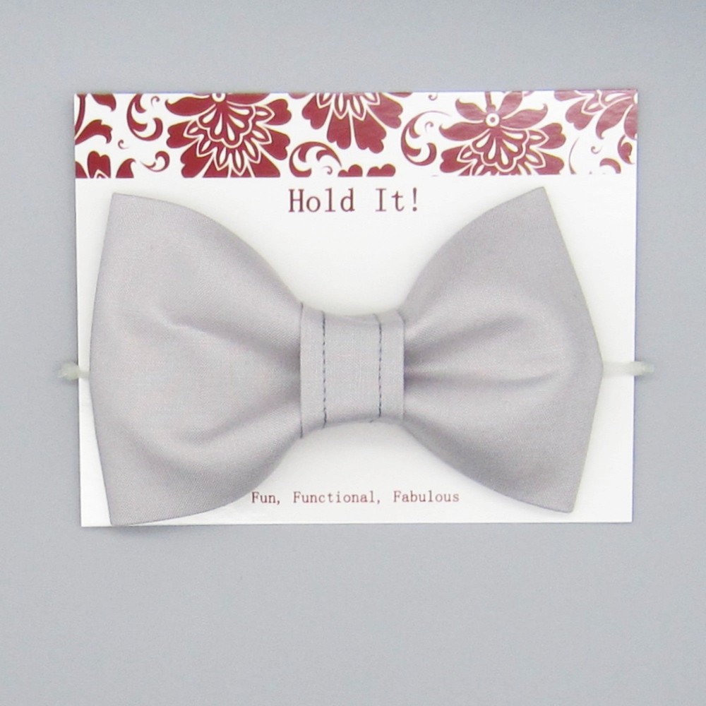 Ash Grey Pet Bow Tie or Sailor Bow-4 Sizes Available