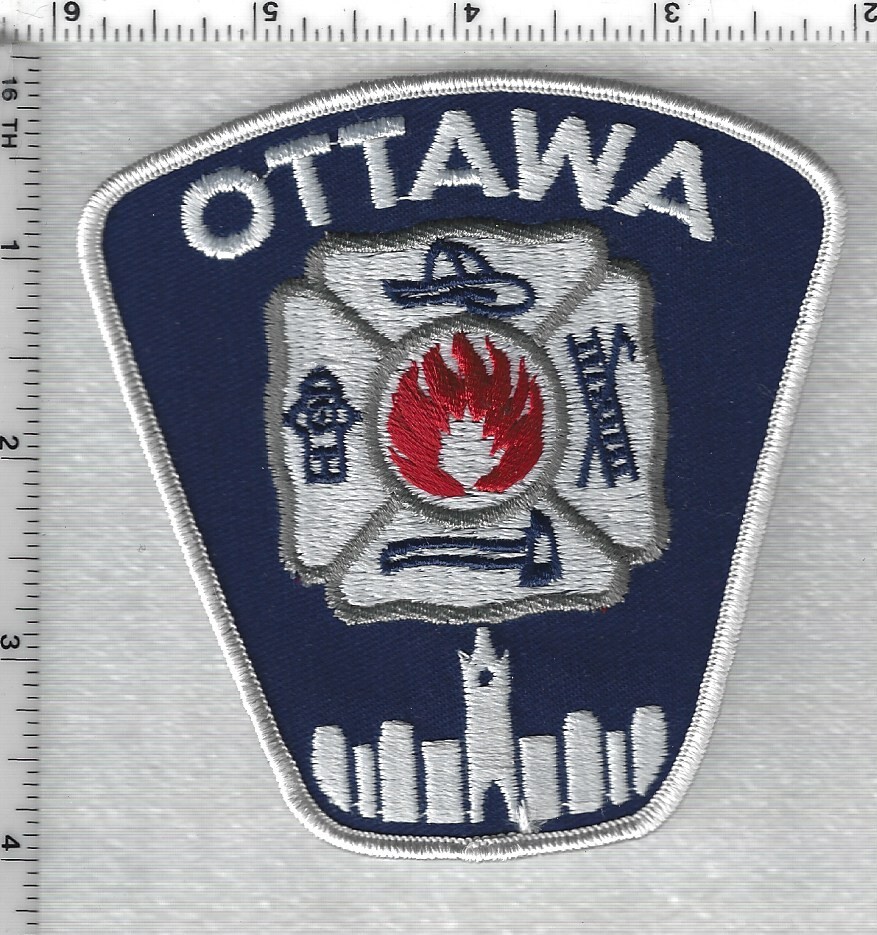 Ottawa Fire Department  (Ontario, Canada)  White Shoulder Patch
