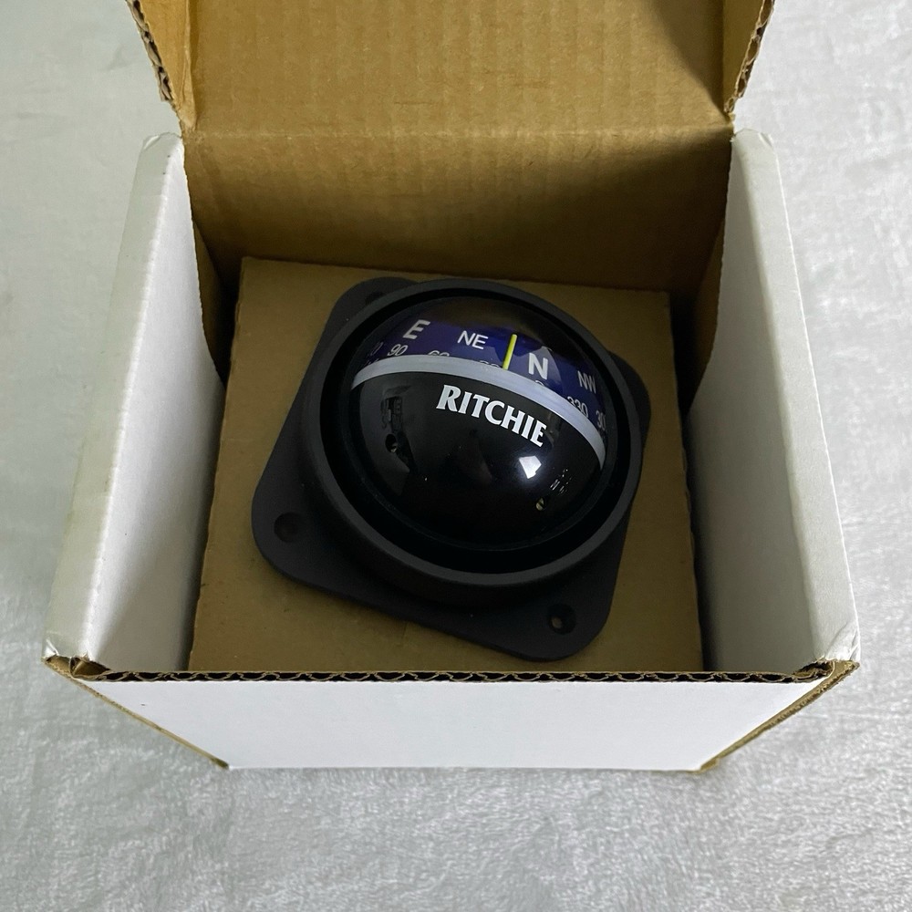 Ritchie V-537B Explorer Compass Bulkhead Mount Blue Dial Marine Navigation