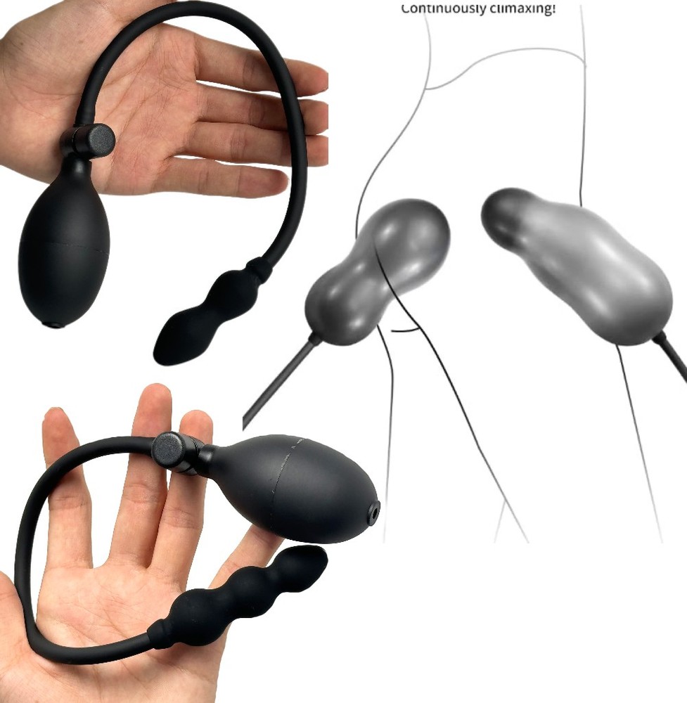 Silicone Inflatable Beads Plug Pump Dilator Expander Plug Trainer BDSM