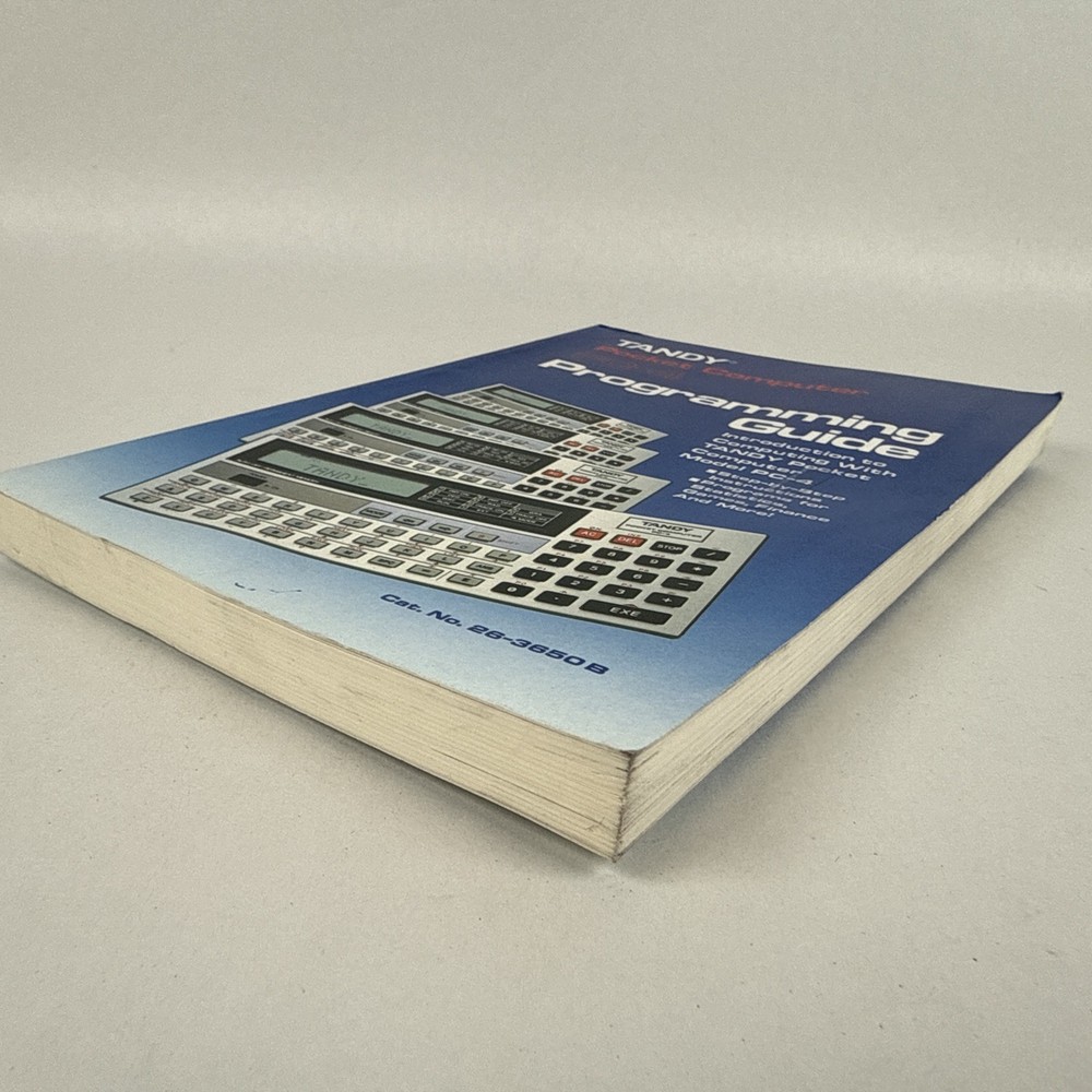 Vintage TANDY Pocket Computer PC-4 Programming Guide 26-3650B