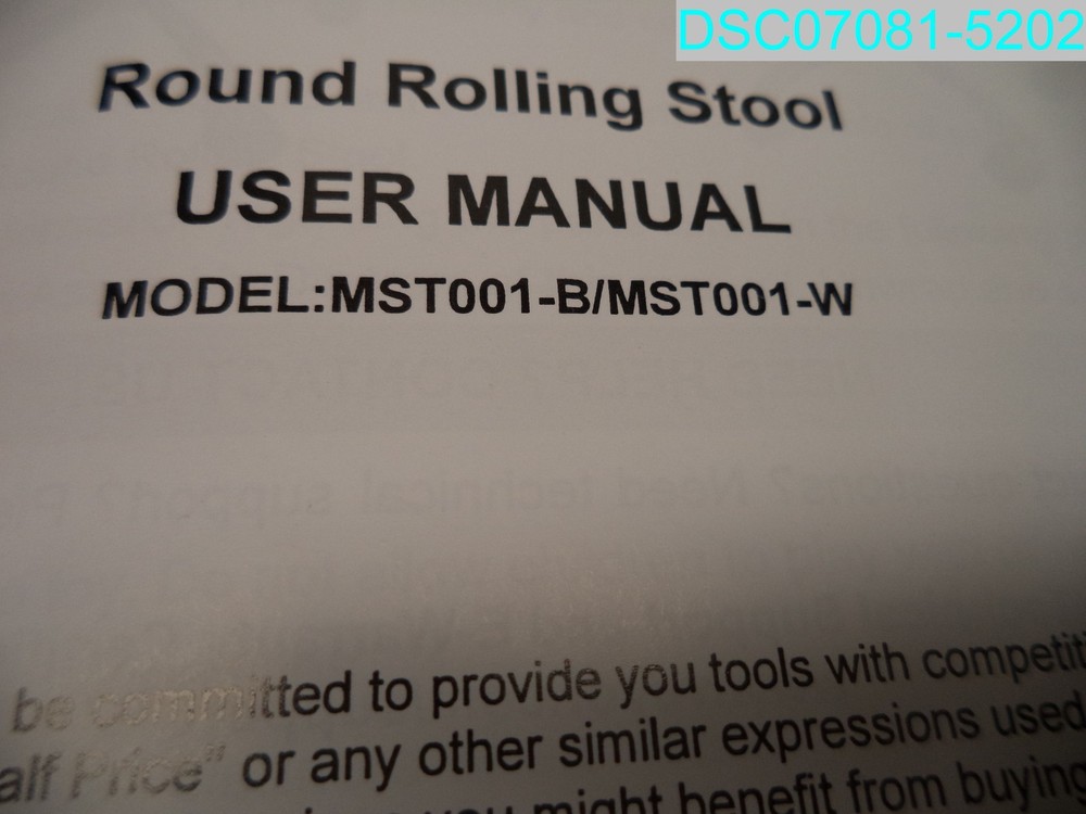 MST001-B VEVOR Rolling Stool with Wheels