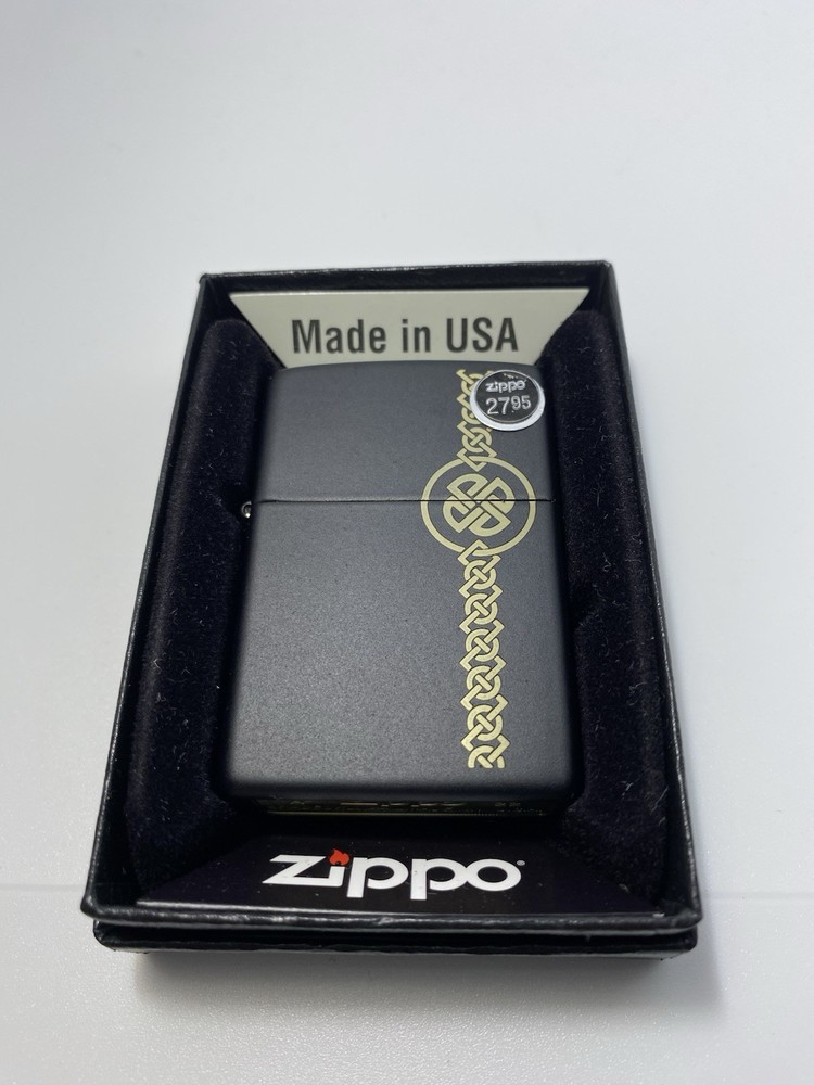 Zippo Celtic Design On A Black Matte 2022 Lighter